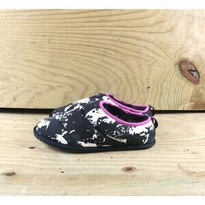 New Sorel Flats Size 7 Womens Slippers Go Bodega Run Black Gray White Fur Lined